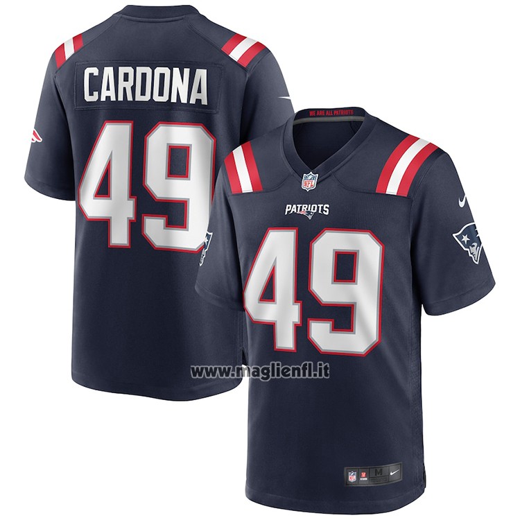 Maglia NFL Game New England Patriots Joe Cardona Blu